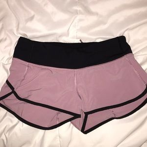 pink lululemon shorts